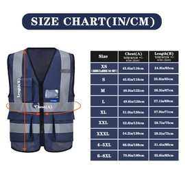 A-SAFETY navy blue work vest