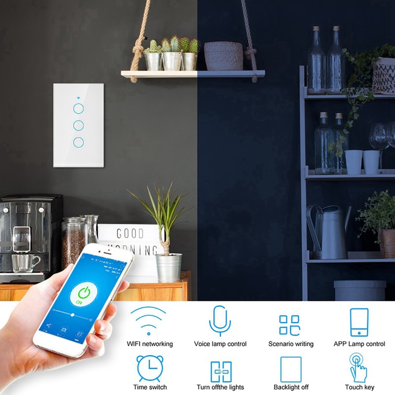 WiFi Touch Screen Switch Single Circle for Alexa for Google