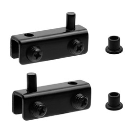Chinflly Glass Door Hinges Clamp,1 Pair Adjustable Glass Door Pivot Hinge Clip for 6mm Thickness,Black