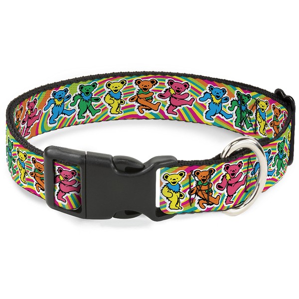 Grateful Dead Dog Collar with Plastic Buckle, Quick Release, Easy