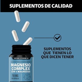 Beyond Vitamins | Magnesio Complex | CON 4 MAGNESIOS | 180 caps