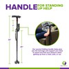 Premium Travel Lightweight Folding Walking Cane with LED Flashlight -