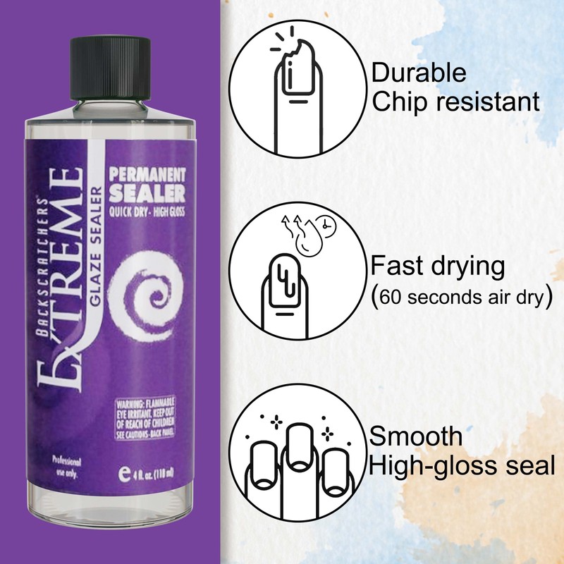 Backscratchers Extreme Permanent Glaze Sealer - Clear Permanent Top Coat