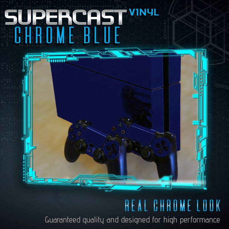 Solutions Blue Supercast Flex Stretch Mirror Chrome Vinyl Wrap Air