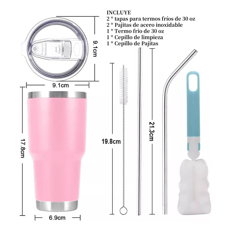 30oz De Termo Portátil De Acero Inoxidable Con Calor Y