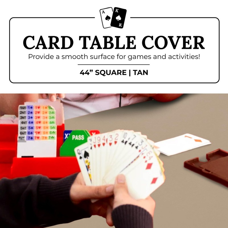 Sanders Classics 44" Square Tan Card (Bridge) Table Cover