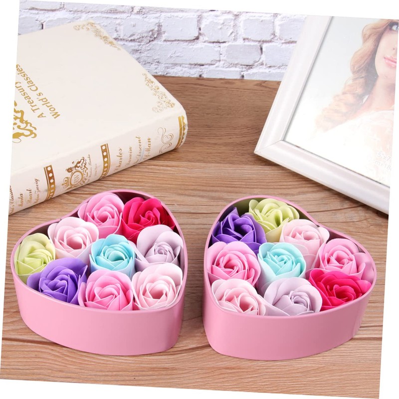 BIUDECO 2boxes Soap Flower Soap Creative Mothers Day Present Set