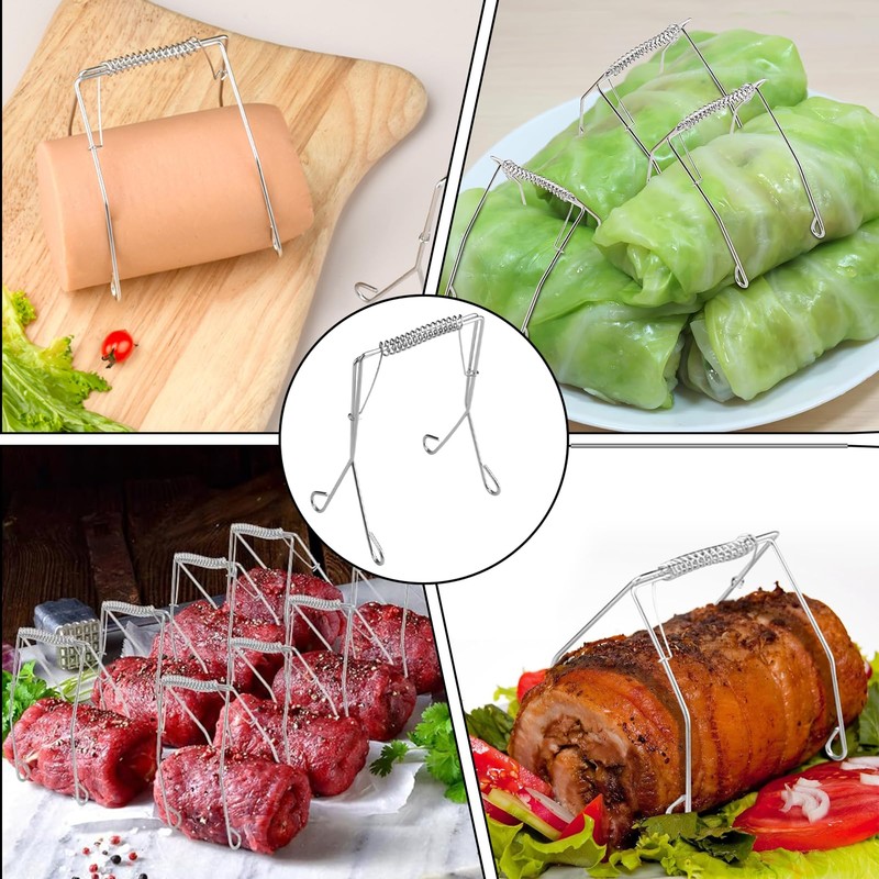 Roulade Clips Stainless Steel Meat Rolls Tensioning Pack of 10