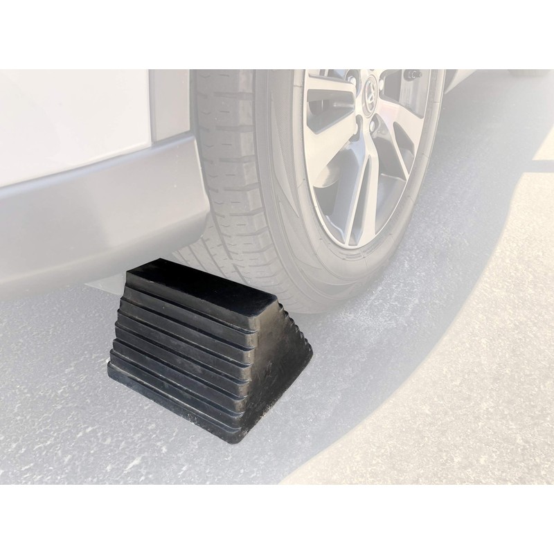 MaxxHaul 80681 Rubber Wheel Chocks 2-Pack – Heavy Duty, All-Weather,