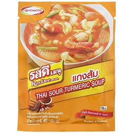 RosDee menu, Spicy and Sour Soup Powder, Thai Sour Turmeric Soup 40g X 3 Packs