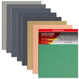 24 Pcs Sandpaper, Wet & Dry Sandpaper Assortment 60/120/320/600/800/1000/1500/2500 Grit Sand Paper for Wood Metal Automotive Drywall Plastic 9 × 11 inch Sandpaper Sheets