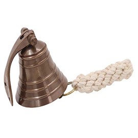 THDC 2" Ship?s Bell Maritime Duty Watch, Indoor Bell, Outdoor Bell, Last Orders, Pub Bell, Door Bell, Shopkeeper Bell, Dinner Bell, Reception Bell Wall Mountable Solid Brass Brass Bell (Antique Brass)