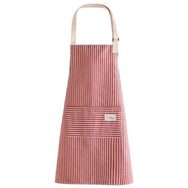 Chef Kitchen Aprons, Adjustable Apron with Pocket, Cooking Apron, Waterproof Apron for Cooking, Gardening, Dark pink
