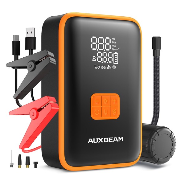 Auxbeam 3500A Car Jump Starter with Air Compressor, 160PSI 12V