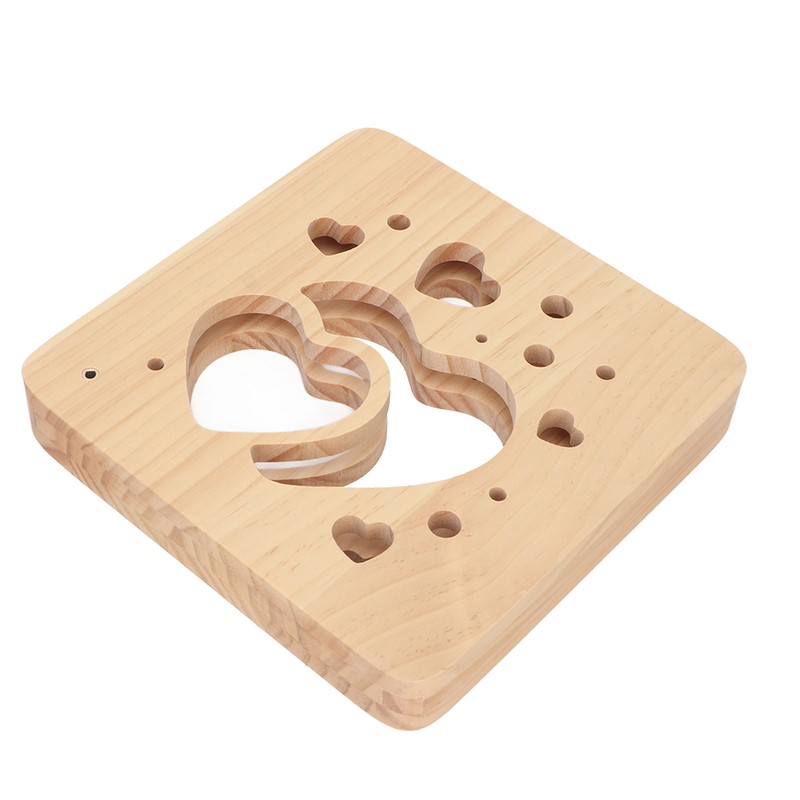 Wooden 3D LED Light Valentine's Day Hollow Hearts Shape Style
