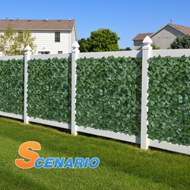 TANG by Sunshades Depot 39"x97" Artificial Faux Ivy Leaf Fence Privacy Screen (1Mx2.5M) 3 Pcs Leaf Vine Decoration Panel with 130 GSM Mesh Back