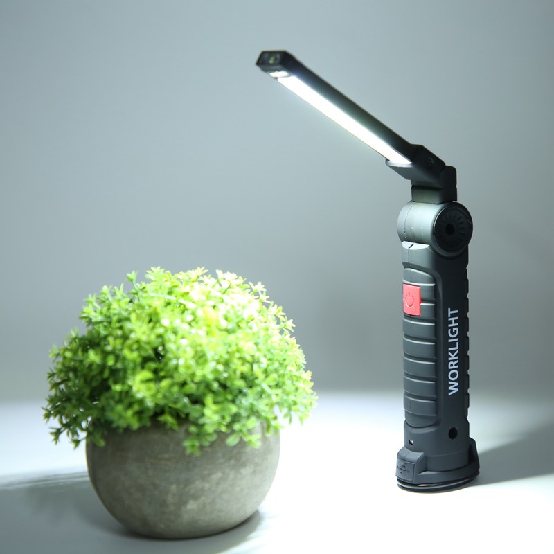 Magnetic Foldable Lamp COB+LED White Work Maintenance Light Large Emergency