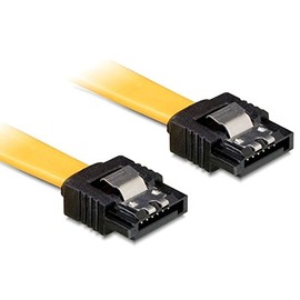 DeLOCK 6Gb/s SATA Cable Straight/Straight Metal yellow 0,7m