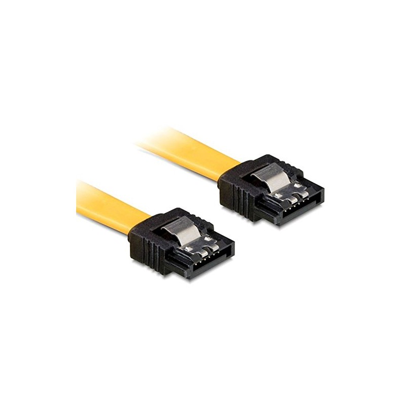 DeLOCK 6Gb/s SATA Cable Straight/Straight Metal yellow 0,7m