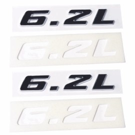 UPR 2pc Black 6.2 Badge Emblem Chrome Trim for MOPAR HEMI Passenger & Driver Side