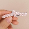Kercisbeauty Small Crystal Leaves Rose Gold Hair Clip for Wedding