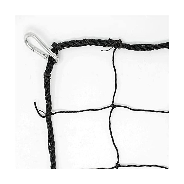 JFN Soccer Backstop/Barrier Net, Black, 10' x 30'