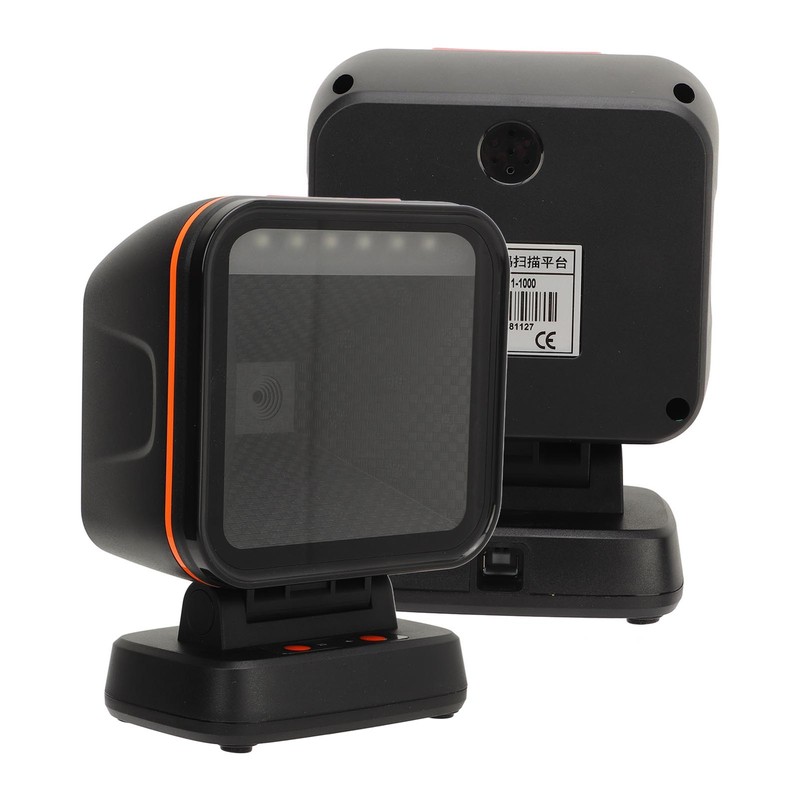 Desktop Barcode Scanner High Scanning Speed Large Window 1D 2D
