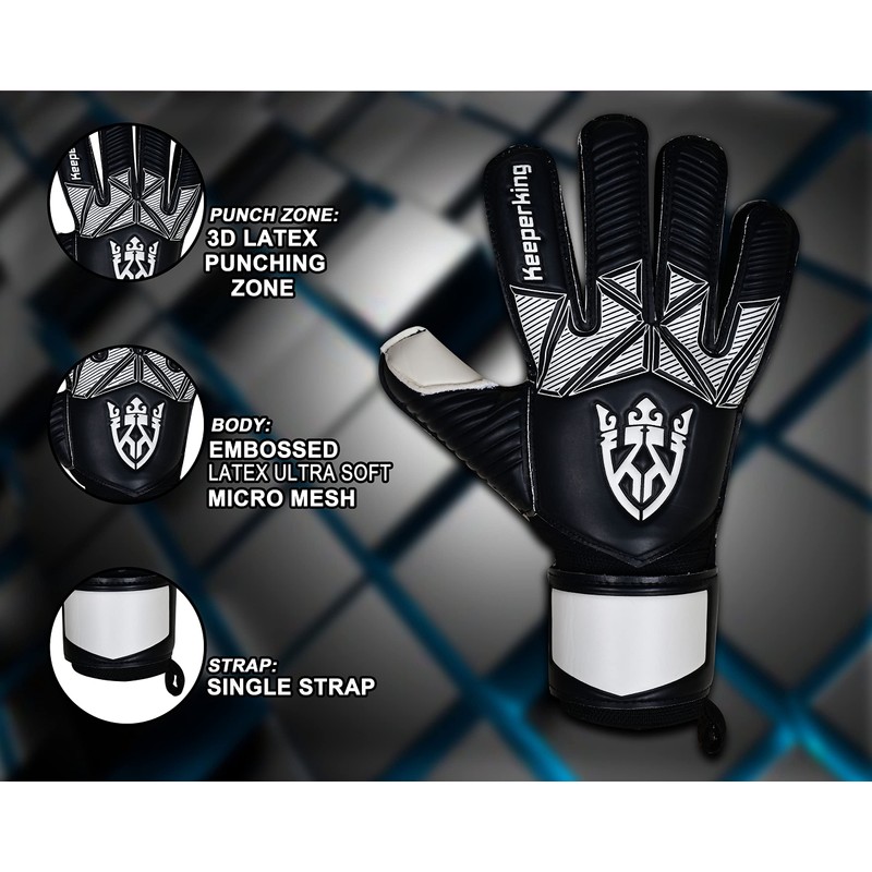 Keeperking Goalkeeper Gloves Children Youth Adults Football Gloves without Fingersave