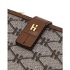 Hazzys (대구신세계)브라운 로고패턴 가죽 중지갑 HIWA5E884W2 (Daegu Shinsegae) Brown Logo