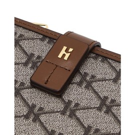 Hazzys (대구신세계)브라운 로고패턴 가죽 중지갑 HIWA5E884W2 (Daegu Shinsegae) Brown Logo Pattern Leather Medium Wallet HIWA5E884W2