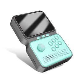 Yoidesu Consola de Juegos Portátil Retro, Mini Consola de Videojuegos con 500 Juegos Clásicos FC, Reproductor de Juegos Recargable de 1200 Mah Gameboy con Tarjeta de Memoria 4G, Soporte (Verde)