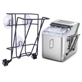 Shitailu Ice Scoop Holder Foldable Heavy Duty, Metal Ice Scooper for Ice Maker Kitchen Freezer Bar Party Wedding, Sturdy & Anti Rust, Easy Clean, Dishwasher Safe