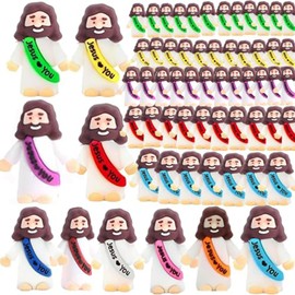 150 Pcs Mini Jesus Figures Easter Jesus Loves You Christ Toys Little Christ Figures