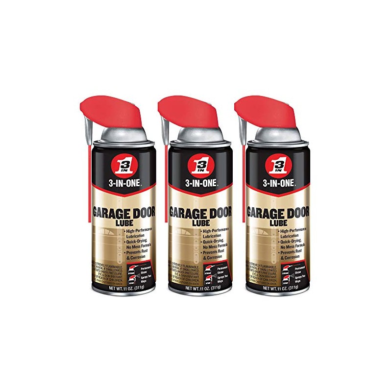 3-in-ONE Professional Garage Door Lubricant Smart Straw Spray, 11 Ounce