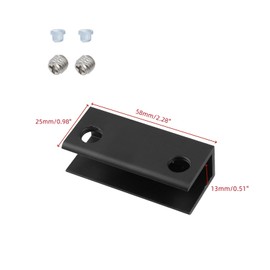 WDONAY 6PCS Glass Clamps Square Glass Combination Fixing Bracket Glass Fixing Clamp Glass Clip Holder Glass Fish Tank Fitting 8-12mm Reinforcement Clamp(2.28"×0.51")