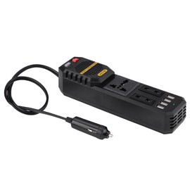 Inversor de potencia de 200 W, inversor de potencia de coche de 12 V a 220 V CA con encendedor de cigarrillos 4 puertos USB