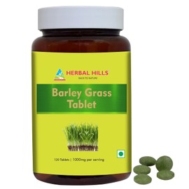 HERBAL HILLS Barley Grass Tablets 120 Count Vegan Friendly Superfood