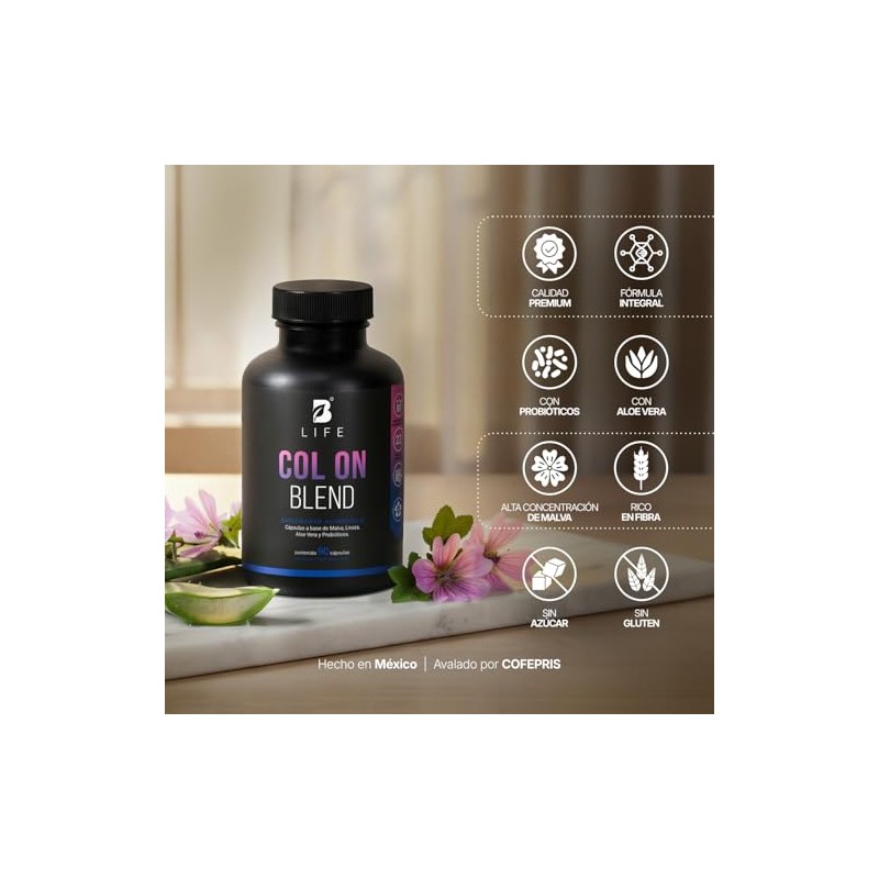 Probióticos Linaza Malva Aloe Vera Cápsulas 2000 Por Porción Ingredientes