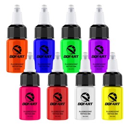DQFART Mini Glow-in-the-Dark Tattoo Ink – Vibrant Fluorescent Colors for Nightlife Art Waterproof Long-Lasting