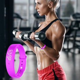 RANJIMA Vibration Alarm Watch Bracelet, Vibration Alarm Reminder Watch, Silent Vibrating Alarm Reminder Watch with Timer and 10 Daily Alarms, Drinking Reminder Alarm Medication Alarm Clock