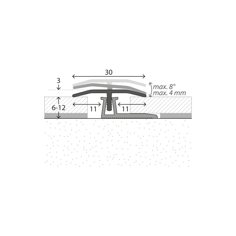 Carl Prinz ECO-CLIP Transition Profile No. 440 Length 0.90 m