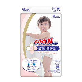 GOO.N Plus+ Diapers XL Size (up to 44 lb) Unisex 42 Count Japanese Tape Straps Sensitive Skin, Made in Japan