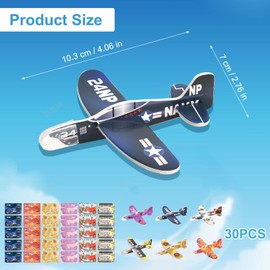 APOMOONS 30 Pack Paper Planes, Foam Glider Planes for Kids Foam Airplane Toys Aeroplane Toys Polystyrene Durable Toy Plane Suitable Glider Flying Gliders Paper Aeroplanes for Kid for Outdoor Sport