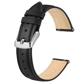 BISONSTRAP Leather Watch Band, 0.47/0.55/0.59/0.63/0.71/0.79 inches (12/14/15/16/18/20 mm), Genuine Leather Strap, Vintage Replacement Smart Watch Band, Ladies