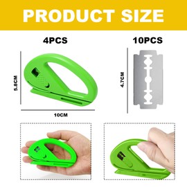 4 Stück Geschenkpapier Schneider, Mini Papierschneider Geschenkpapier, Gift Wrap Cutter, Geschenkpapier Schneider Für Rollen, Geschenkpapierschneider, Papierschneider Geschenkpapier, 10 Ersatzklingen