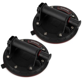 DJSUNPACKING 8" Vacuum Suction Cups Heavy Duty for Lifting Large Glass - Industrial Suction Cup Lifter with Handle, 500 lbs Load Capacity (2 Pack)