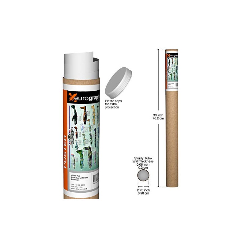 EuroGraphics Allied Air Command WWII Bomber Poster, 36 x 24