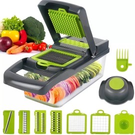 UWEI Rallador Cortador Rebanador Picador Manual de Verduras Fruta UWEI 420 Verde