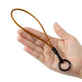 TANJUN, Leather Key Chain, Genuine Leather, Belt Loop, Key Ring, Key Charm, Key Clip, Carabiner, Multi-functional (Round, Round), NULL