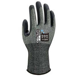 Wondergrip - Dexcut - WG-1885 Safety Gloves - Single Nitrile Coating - Cut Level C/ANSI A3 - Heat Resistant - Touchscreen Compatible - High Grip & Reinforced Thumb Crotch - Green - Large
